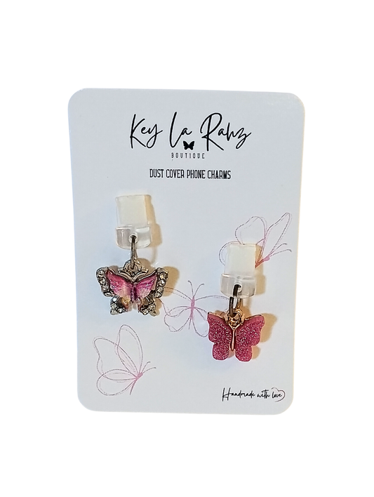 Colorful Butterflies Phone Charm
